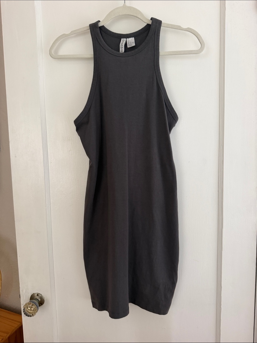 H&M Racerback Tank Dress Charcoal Size Large